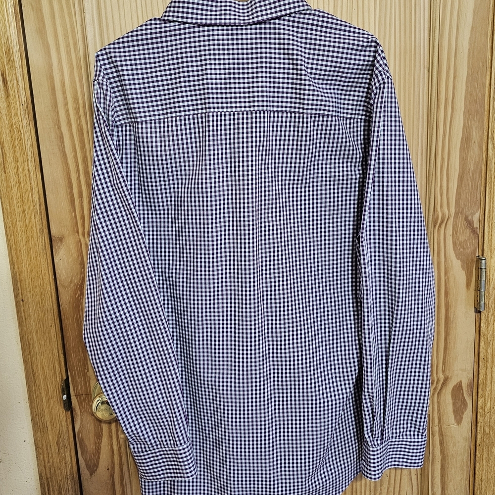 Kenneth Cole Reaction Purple Checkered Men's Shirt - Picture 8 of 8